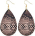 4 Pairs Bohemian Snakeskin Leather Earrings Set Retro Leopard Print Teardrop Earring Dainty Animal Python Print Drop Earrings for Women Jewelry...