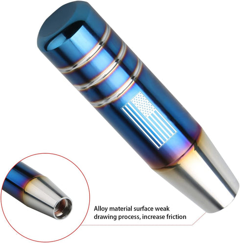 Miytsya Pack-1 Gear Stick Shifter Knobs, American Flag Design Metal Gear Stick Shift Knob, Automatic Shift Knob, Weighted Car Shift Handle Knob Fi...
