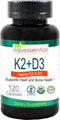 ELP ESSENTIAL Vitamin K2 with D3 Supplement Bone and Heart Health,Capsules K2+D3 Vitamins 120 Capsules...