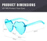 ADE WU Cute Heart Sunglasses for Women Men Trendy Fun Colorful Rave Party Sun Glasses...