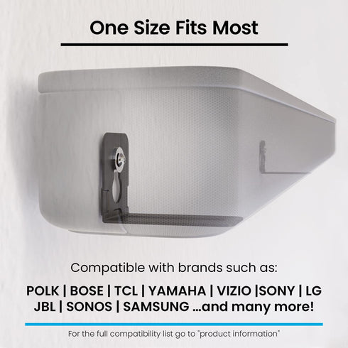 EVEO Soundbar Mount for LG, Samsung, Roku, Sony, JBL, Vizio, Bose - Sound Bar Mounts Under TV, Soundbar Wall Mount Bracket, Sound Bar Shelf, Sound...