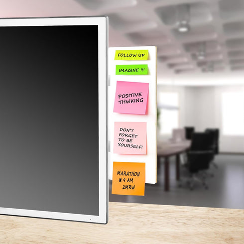 1 pc Dry Erase Monitor Memo Board, Magnetic Dry Erase Multifunction Whiteboard Monitor Side Panel, Desktop Memo Board with a Pen (1)...