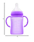 3-in-1 Glass Sippy Cups for Toddlers | Silicone Coated Glass Baby Bottles | Non-Toxic Transition Cup for Baby with Removeable Handles | Baby Straw...