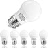 A15 Light Bulb Daylight 60 Watt Equivalent, E26 Small Light Bulb Daylight 5000K, Dimmable 6.5 Watt LED Bulb for Ceiling Fan, Wall sconces, 600 Lum...