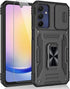 for Samsung Galaxy A25 5G Case, Shockproof Phone Case & Sliding Camera Cover & Ring Holder Kickstand with Screen Protector for Samsung Galaxy A25 ...