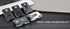 Mens metal wallet wallet with Airtag holder RFID Blocking Minimalist wallet (Blue W/Strap)...