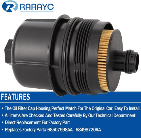 Ecodiesel Engine Oil Filter Replacement for | 2020 2021 2022 2023 Ram 1500 DT, Wrangler JL | 2021 Gladiator | Replaces# 68507598AA 68498720AA...