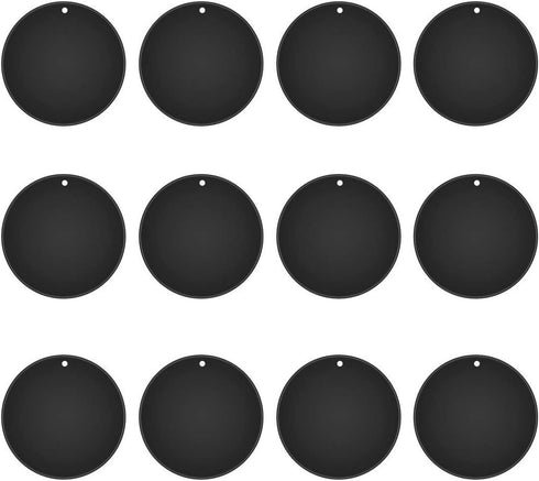 Mount Metal Plate?12Pack? for Magnetic Car Mount Phone Holder with Full Adhesive for Phone Magnet, Magnetic Mount, Car Mount Magnet-12X Round (Bla...