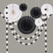 Cheerland Black White Party Decorations Hanging Paper Fans Garland Kit Wedding Halloween Birthday Baby Shower Casino Gothic Decor Spooky Haunted H...