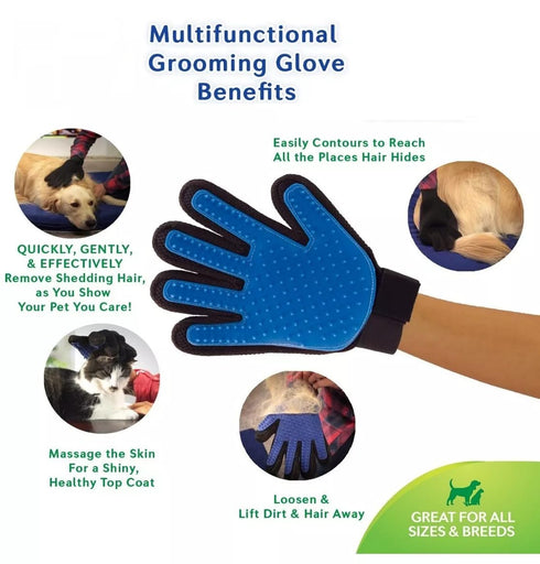 Dog Grooming Gloves for Cats and Dogs, Soft Rubber Pet Grooming Gloves with Comfortable Handle for Cleaning Dirty Paws, Dirty Dog Brushing Gloves ...