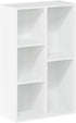 Furinno Luder Bookcase / Book / Storage , 5-Cube, White...