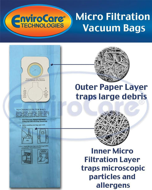 EnviroCare Replacement Micro Filtration Vacuum Cleaner Dust Bags made to fit Riccar 8000 and Simplicity 7000 Type B 18 pack...