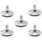 DZS ELEC 5Pcs Office Chair Bells Slide to Replace Rotating Casters to Fixed Casters, Adjustable Castor Low Profile Stool with Separate Felt Pads...
