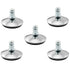 DZS ELEC 5Pcs Office Chair Bells Slide to Replace Rotating Casters to Fixed Casters, Adjustable Castor Low Profile Stool with Separate Felt Pads...
