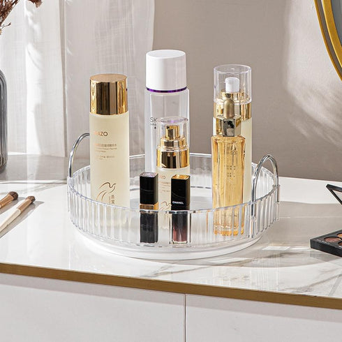 360° Rotating Makeup Organizer for Vanity, Spinning Bathroom Counter Organizer, Large Capacity Counter Shelf for Skincare, Cosmetics, Perfumes, Lo...