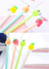 Yansanido Fluent Writting Pen, 12 Pcs 0.38 mm Black Ink Fruits Shape Rolling Ball Cute Gel Ink Pen for Student and School Office Supplies (Fruits)...