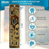 TALISMAN4U Gold Enamel Jewish MEZUZAH CASE with Scroll Jerusalem Israel Judaica Door Mezuza 4"...