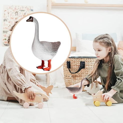 Goose Statue Farm Animal Sculpture: Garden Goose Statue Yard Farm Animal Figurine Country Easter Patio Home Decoration for Indoor Outdoor Desktop(...
