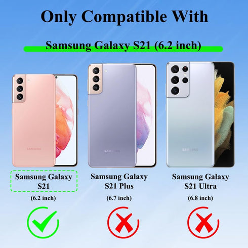 Fiyart Designed for Samsung S21 Compatible with Magnetic Wireless Charging,Cute Butterfly Phone Case with Camera Lens Protection for Women Girls M...