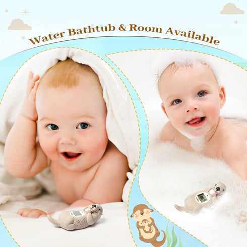 Baby Bath Thermometer for Infants Digtal Baby Water Thermometer for Bathtub Temperature Measure,Safty Kids Bath Floating Toy,Otter-OWN...