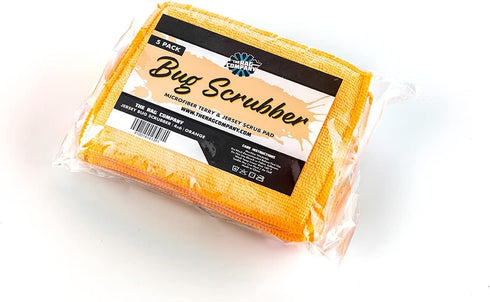 The Rag Company - Jersey Bug Scrubber Pads - Terry Weave, Easily and Safely Trap Bug Splatter in Sponge, Safe on All Finishes, 4in x 6in, Orange (...