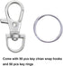 Metal Swivel Lanyard Snap Hooks and Split Key Rings Chain Hook Keychain, 100 Pieces...