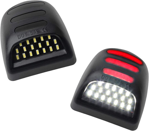 RUXIFEY LED License Plate Lights with Red OLED Neon Tube Compatible with Chevy Silverado Suburban Tahoe GMC Sierra 1500 2500 3500 HD Escalade EXT,...