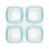 OXO Tot Glass Baby Blocks Food Storage Containers, Teal, 4 oz...