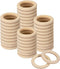 uxcell 50Pcs 50mm(2-inch) Natural Wood Rings, 8mm Thick Smooth Unfinished Wooden Circles for DIY Crafting, Knitting, Macrame, Pendant...