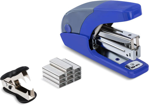 Effortless Standard Stapler Set, 20 Sheet Capacity, Half Strip, Built-in Staples Storage, Holds 1/4" Staples, Includes 1000 Staples and A Staple R...