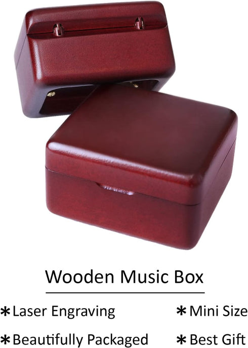 Sinzyo Music Box Vintage Musical Boxs Gift for Birthday Valentine's Day Christmas Day(Wine Red Box)...