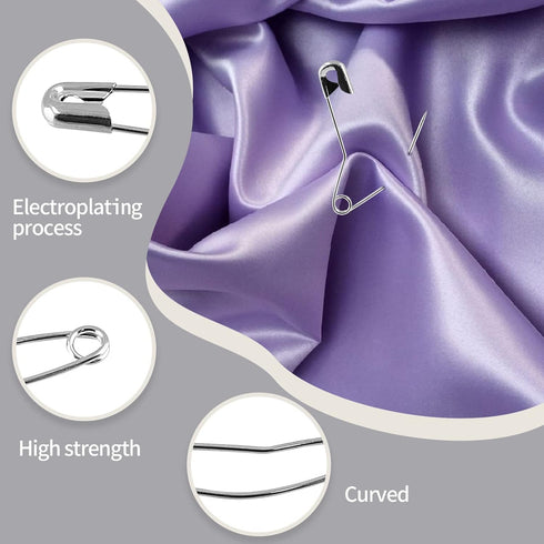 120 Pieces Quilting Pins 1-1/4inch / 32mm Curved Safety Pins Size 1 Basting Pins Nickel-Plated Steel(#1)...
