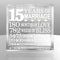 KATE POSH - Fifteen (15) Years of Marriage - Our 15th Anniversary Keepsake & Paperweight...