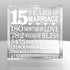 KATE POSH - Fifteen (15) Years of Marriage - Our 15th Anniversary Keepsake & Paperweight...