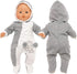Baby Doll Clothes Casual Cute Handmade Elephant Long-Sleeved Clothing Set Outfit with Hat for 14-17 Inch Dolls Gift Set...