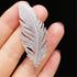 Rhinestone Feather Brooches Pin for Women Men Fashion Crystal Delicate Leaf Brooch Lapel Pins Elegant Dress Accessories Jewelry Boutonniere Corsag...