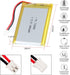 3.7V 1800mAh Battery 723860 Lithium Polymer Ion Rechargeable Li-ion Li-Po Battery with 2P PH 2.0mm Pitch Connector...
