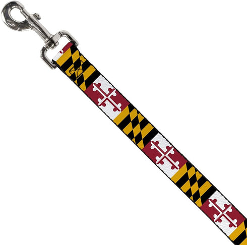 Dog Leash Maryland Flags 4 Feet Long 1.5 Inch Wide...