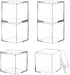 Acrylic Box with Lid, 4 Pack Small Square Acrylic Container 2.2x2.2x2.2Inch/55X55X55mm Plastic Square Cube Containers with Lid Storage Box for Can...