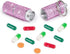 Bling Pill Case Pill Box Pill Organizers with Keychain Rhinestone Portable Pill Holder Waterproof Glitter Pill Storage Container for Indoor Outdoo...