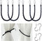 BEL AVENIR Curtain Rope Tiebacks, Drapery Rope Holdbacks with 4 Metal Screw Hooks (Navy, 4pack)...
