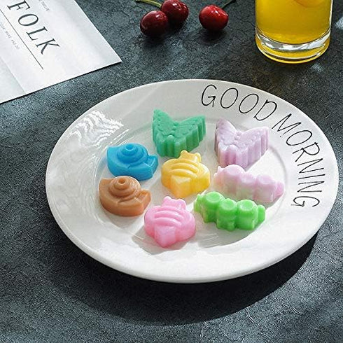 2Pcs 16 Cavity Insect Silicone Molds Butterfly Snail Ladybug Bee Bug Chocolate Candy Mold Insects Crayon Wax Melt Mini Soap Mould Ice Cube Tray (R...