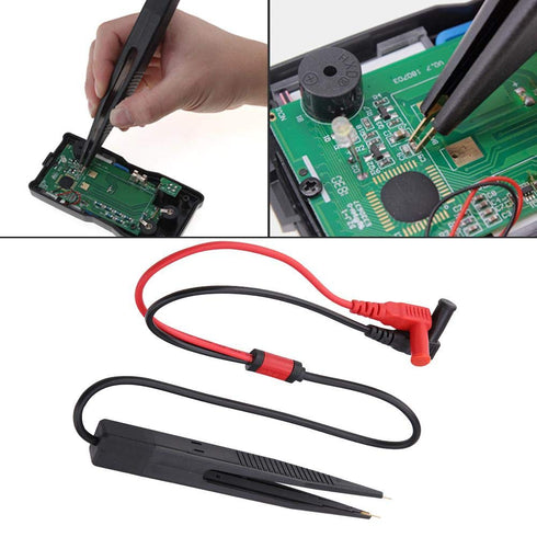 Portable SMD Chip Test Clip Meter Multimeter Clip SMD Test Clip Capacitor Clip Multimeter SMD Pen Meter...
