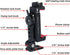 Metal Phone Tripod Mount w Rotatable Cold Shoe for Micphone Easy Use,Compatible with iPhone Tripod Adapter, Cell Phone Mount Holder,Hot Video Crea...