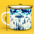 UFO Alien Abduction Extraterrestrial Paranormal Enamel Camp Mug, Outdoor Camping Campfire Coffee Cup (12oz)...