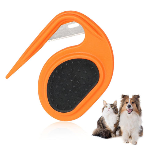 Orange Pet Knotting Comb for Cats, Grooming Combs De Knotting Comb for Removing Matted Hair, Detangling Knots for Dogs and Cats...