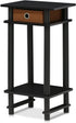 Furinno 17017 Turn-N-Tube End Table, 1-Pack, Espresso...