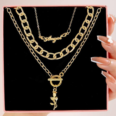57 PCS Gold Silver Jewelry Set With 4 PCS Necklace, 3 PCS Bracelet, 14 PCS Ear Cuffs Earring, 12pcs Hoop Earrings,24pcs stud earrings for Women Fo...