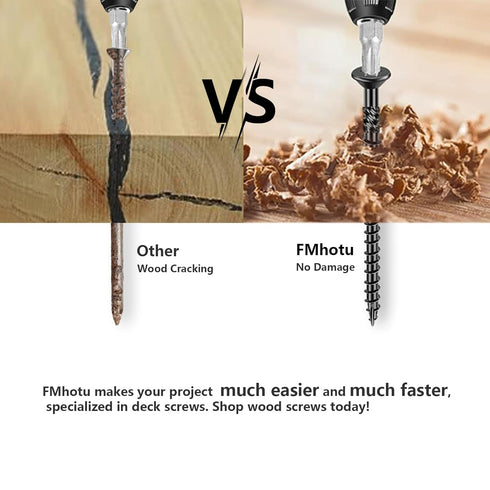 2-7/8 Inch Heavy-Duty Outdoor Wood Screws Assortment Fastener Kit, 30Pcs Star Drive Deck Screws, Rust Resistant Timber Screws for Timber/Log/Lands...