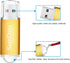 2 Pack 64GB USB Flash Drives USB 2.0 Thumb Drives Memory Stick Jump Drive Zip Drive, 2 Colors: Black Gold...